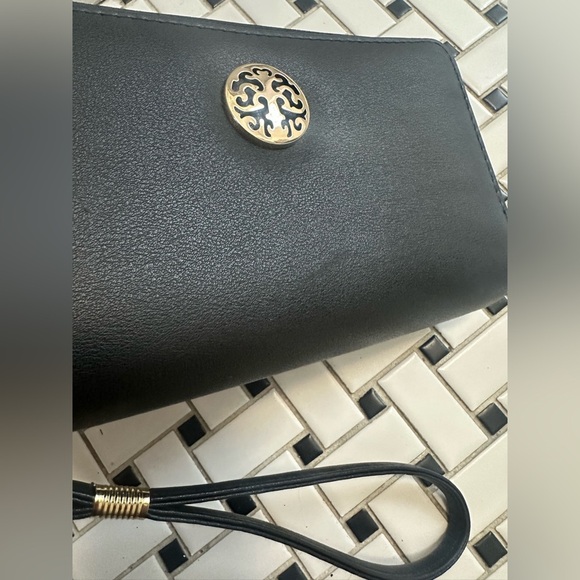 Black Wallet with Gold Accent - Picture 2 of 6